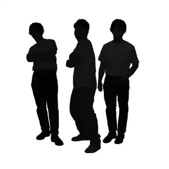 ポーズする人たち